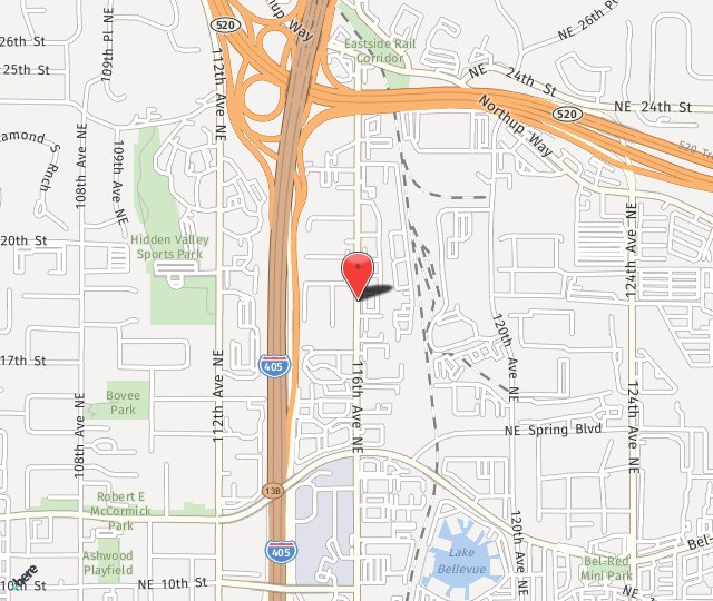 Location Map: 1810 116th Avenue NE Bellevue, WA 98004