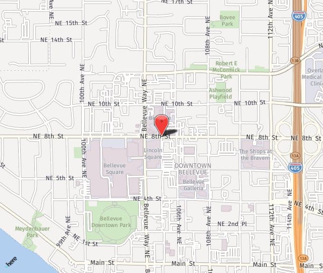 Location Map: 10500 NE 8th Street Bellevue, WA 98004